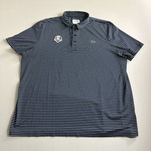 LACOSTE SPORT 2018 RYDER CUP GOLF POLO SHIRT FR 9 4XL Blue Stripe Shortsleeve